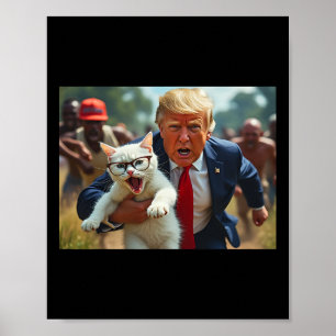 Trump hält Katze, wählt Trump, Haustiere für Trump Poster