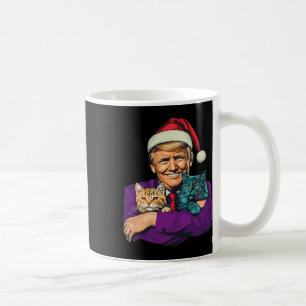 Trump hält Katzen Frohe Weihnachten Festlich Lusti Kaffeetasse