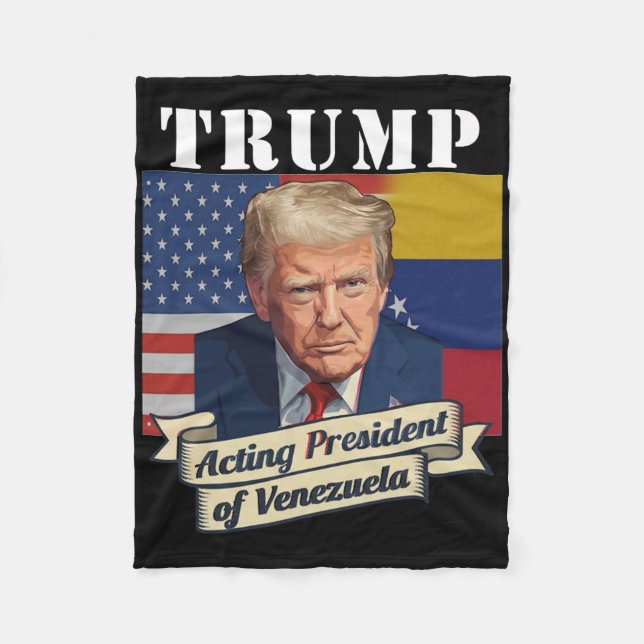 Trump handelt als Präsident von Venezuela  Fleecedecke (Vorderseite)