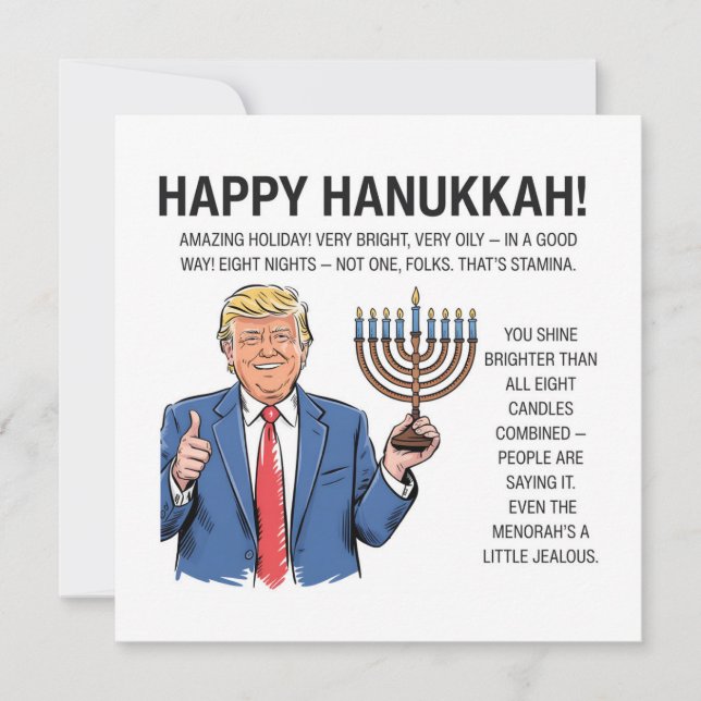 Trump Hanukkah  Feiertagskarte (Vorderseite)