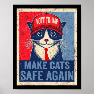 Trump Harris macht Pet wieder in der Demokratische Poster