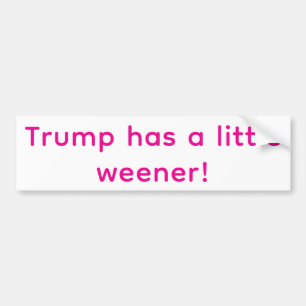 Trump hat ein kleines Schwänzchen Hankamer Artjunk Autoaufkleber