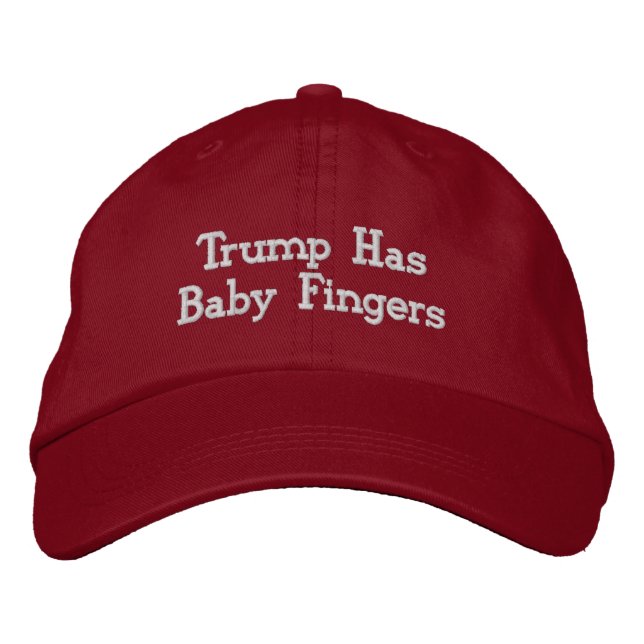 Trump hat einen Babyfingerhut Bestickte Baseballkappe (Vorderseite)