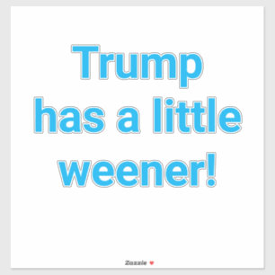 Trump hat einen kleinen Wener Hankamer Artjunkhaus Aufkleber
