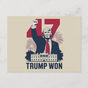 Trump hat erneut die Präsidentschaftswahl 2024 gew Postkarte