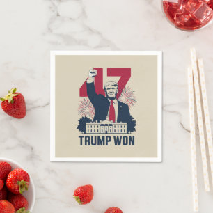 Trump hat erneut die Präsidentschaftswahl 2024 gew Serviette