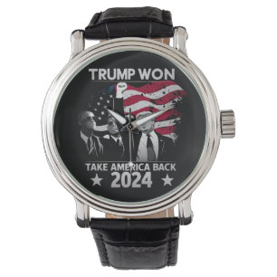 Trump hat erneut gewonnen, Amerika zurückholen 202 Armbanduhr