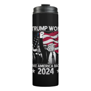 Trump hat erneut gewonnen, Take America Back 2024 Thermosbecher