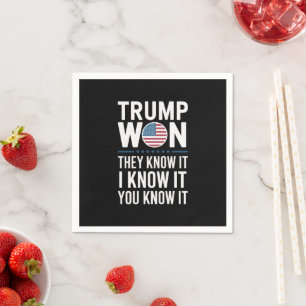 Trump hat gewonnen, sie wissen es 2024 47. Präside Serviette