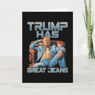 Trump hat großartige Jeans Lustige Grafik Retro De Karte