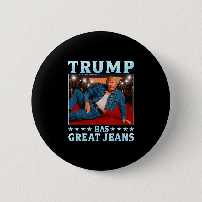 Trump hat großartige Jeans Lustiger Meme 3  Button (Vorderseite)