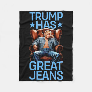 Trump hat großartige Jeans Lustiges Retro-Denim-Me Fleecedecke