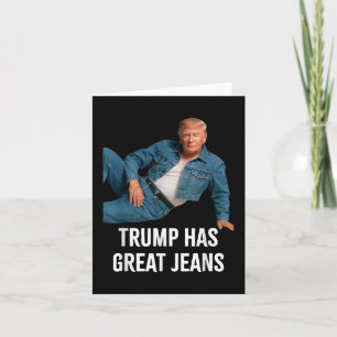 Trump hat große Jeans funny Graphic T-Shirt Retro Karte