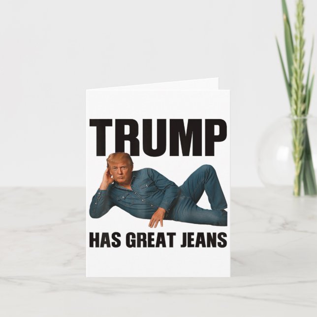 Trump hat große Jeans Funny Meme _1 Karte (Vorderseite)