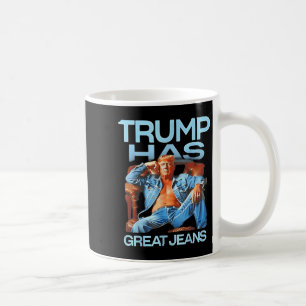 Trump hat große Jeans lustige Geschenke politische Kaffeetasse