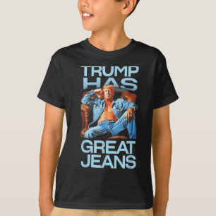 Trump hat große Jeans lustige Geschenke politische T-Shirt