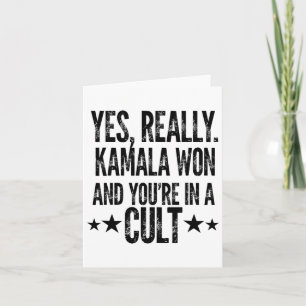 Trump hat Kamala verloren Won Sie sind in einem Cu Karte