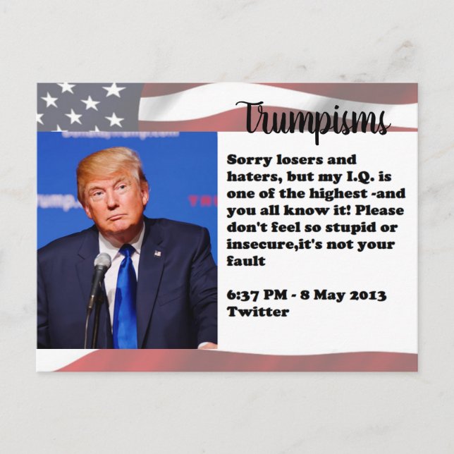 Trump hat "Postcard Souvenir" gesagt Postkarte (Vorderseite)