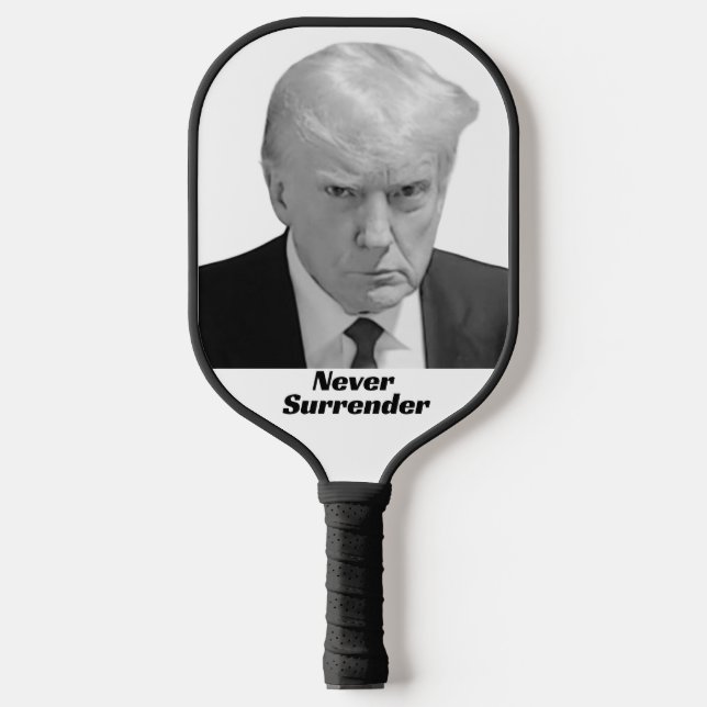 Trump hat sich nie ergeben pickleball schläger (Vorderseite)