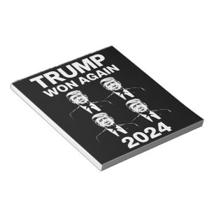 Trump hat wieder die Wahl 2024 Inaugurationstag 47 Notizblock