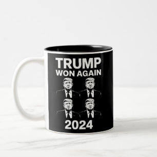 Trump hat wieder die Wahl 2024 Inaugurationstag 47 Zweifarbige Tasse
