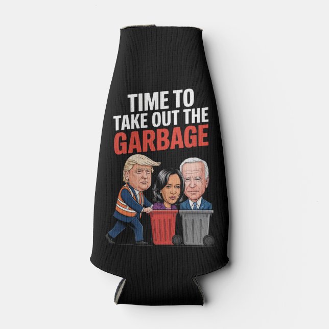 Trump hat Zeit, den Müll auszuschütten Flaschenkühler (Vorderseite)