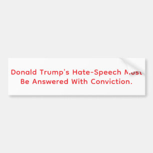 Trump-Hate-Speech-Urteil Hankamer Artjunkhaus Autoaufkleber