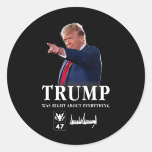 Trump hatte in allem recht 1 runder aufkleber