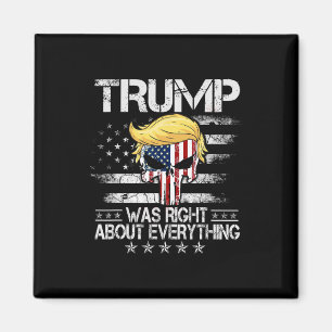 Trump hatte in allem recht American Flag Sku Magnet