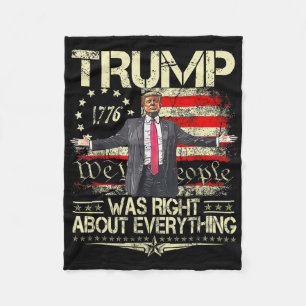 Trump hatte in allem recht Amerikanische Flagge Da Fleecedecke