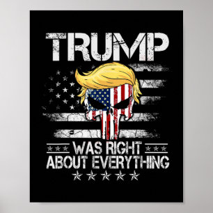 Trump hatte in allem recht Amerikanische Flagge Sk Poster