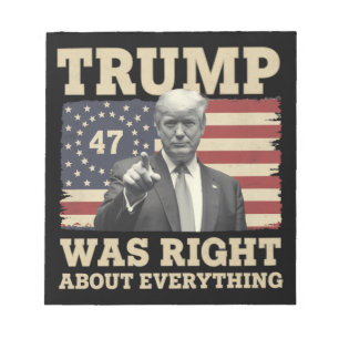 Trump hatte in allem recht USA Amerika Notizblock