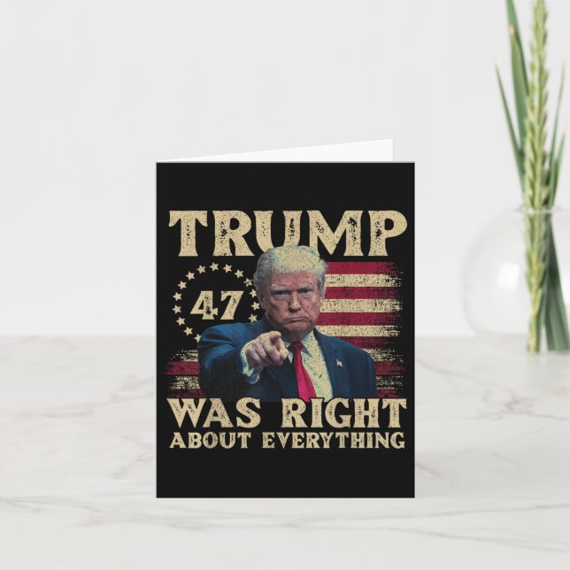 Trump hatte recht über alles karte (Vorderseite)