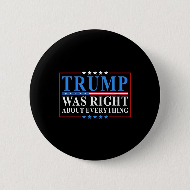 Trump hatte über alles lustige amerikanische Flagg Button (Vorderseite)