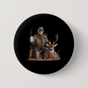 Trump Hirschjagd Donald Trump Old School Tarnung Button