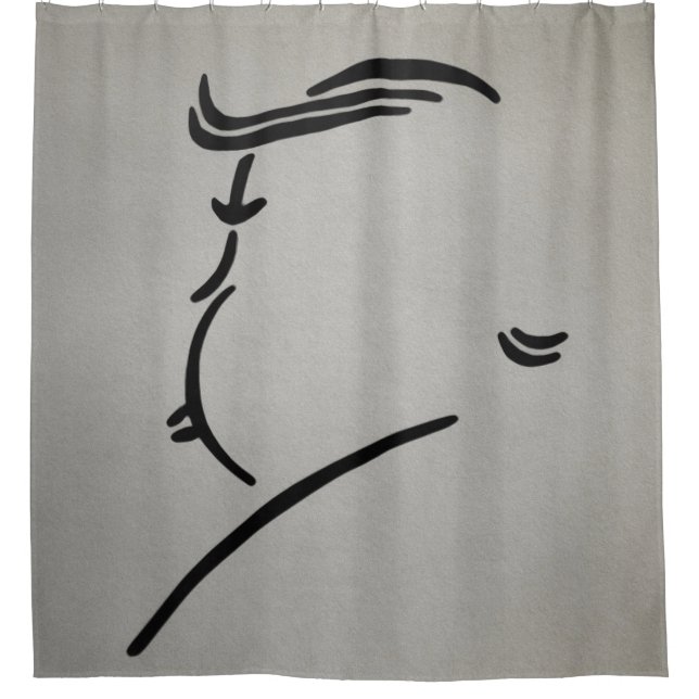 Trump Hitchcock Art Duschvorhang (Vorderseite)