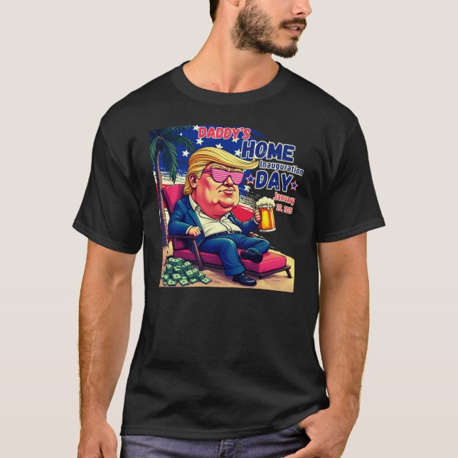 Trump holt Amerika zurück Daddys Zuhause Trump T-Shirt (Vorderseite)