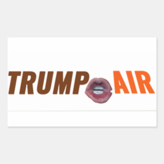 Trump Hot Air Au Naturel White Rechteckiger Aufkleber (Vorderseite)