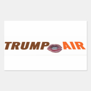 Trump Hot Air Au Naturel White Rechteckiger Aufkleber