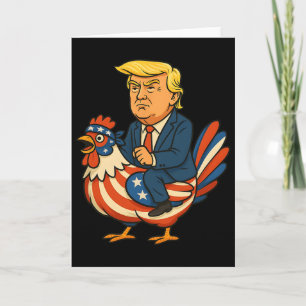 Trump Hühner Jockey Satire - Lustiger Politischer Karte