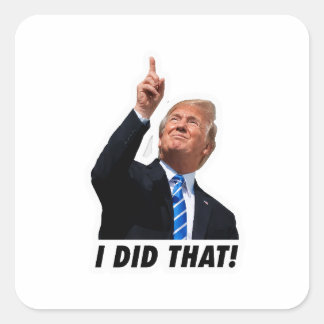 Trump I Did That - Anti Trump Quadratischer Aufkleber