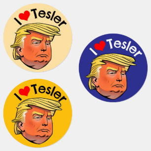 Trump "I Liebe Tesler" Wasserfeste Aufkleber