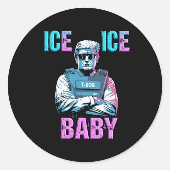 Trump Ice Ba1 Runder Aufkleber (Vorderseite)