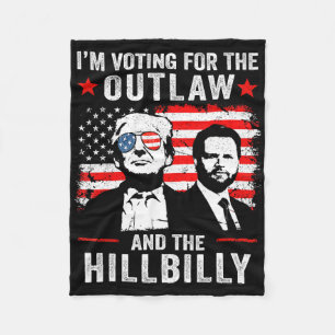 Trump, ich stimme für den Gesetzlosen und Hillbill Fleecedecke