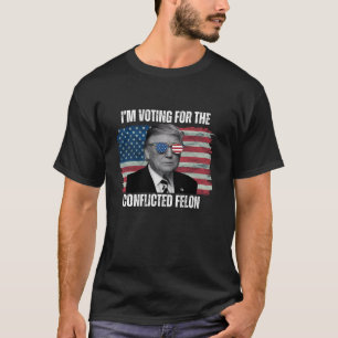 Trump Ich stimme für den verurteilten Felon Retro T-Shirt