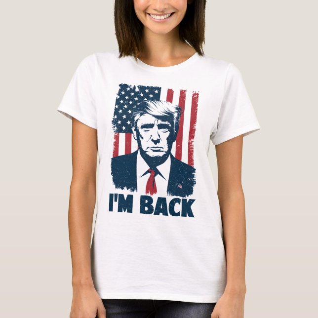 Trump I'm Ck Präsident 47. Flag 2024 Unterstützung T-Shirt (Vorderseite)