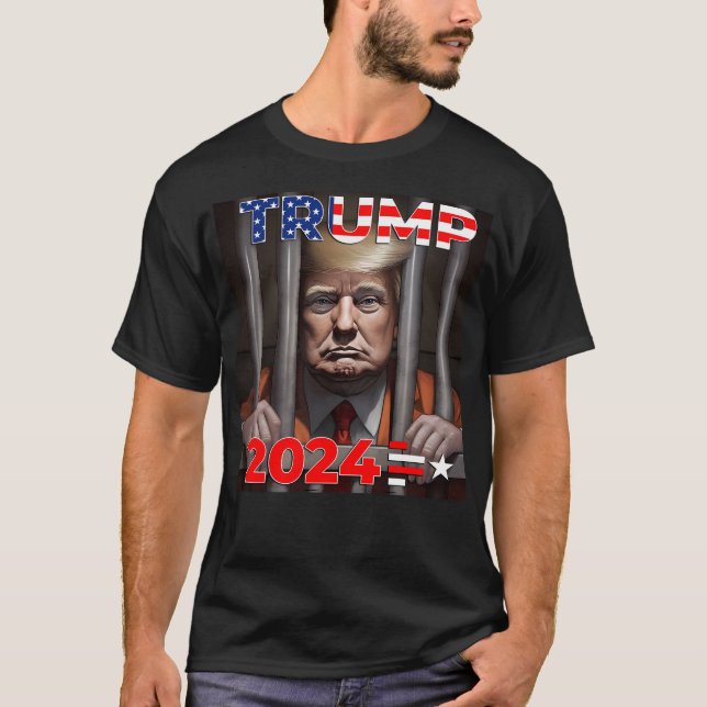Trump im Gefängnis 2024 (Trump der Kriminelle) T-Shirt (Vorderseite)