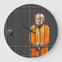 Trump im Gefängnis - Acrylmauer-Uhr, Runde (groß)