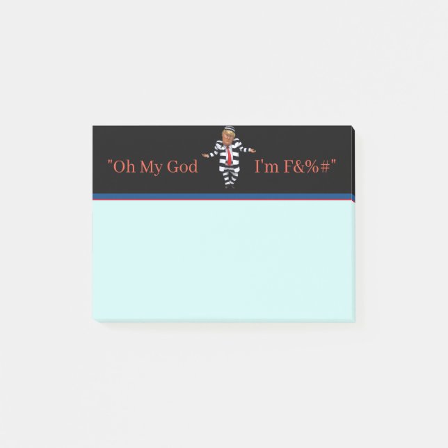 Trump im Gefängnis als Post-It-Notes Post-it Klebezettel (Vorderseite)