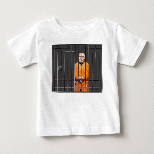 Trump im Gefängnis Baby Fine Jersey-T - Shirt (Vorderseite)